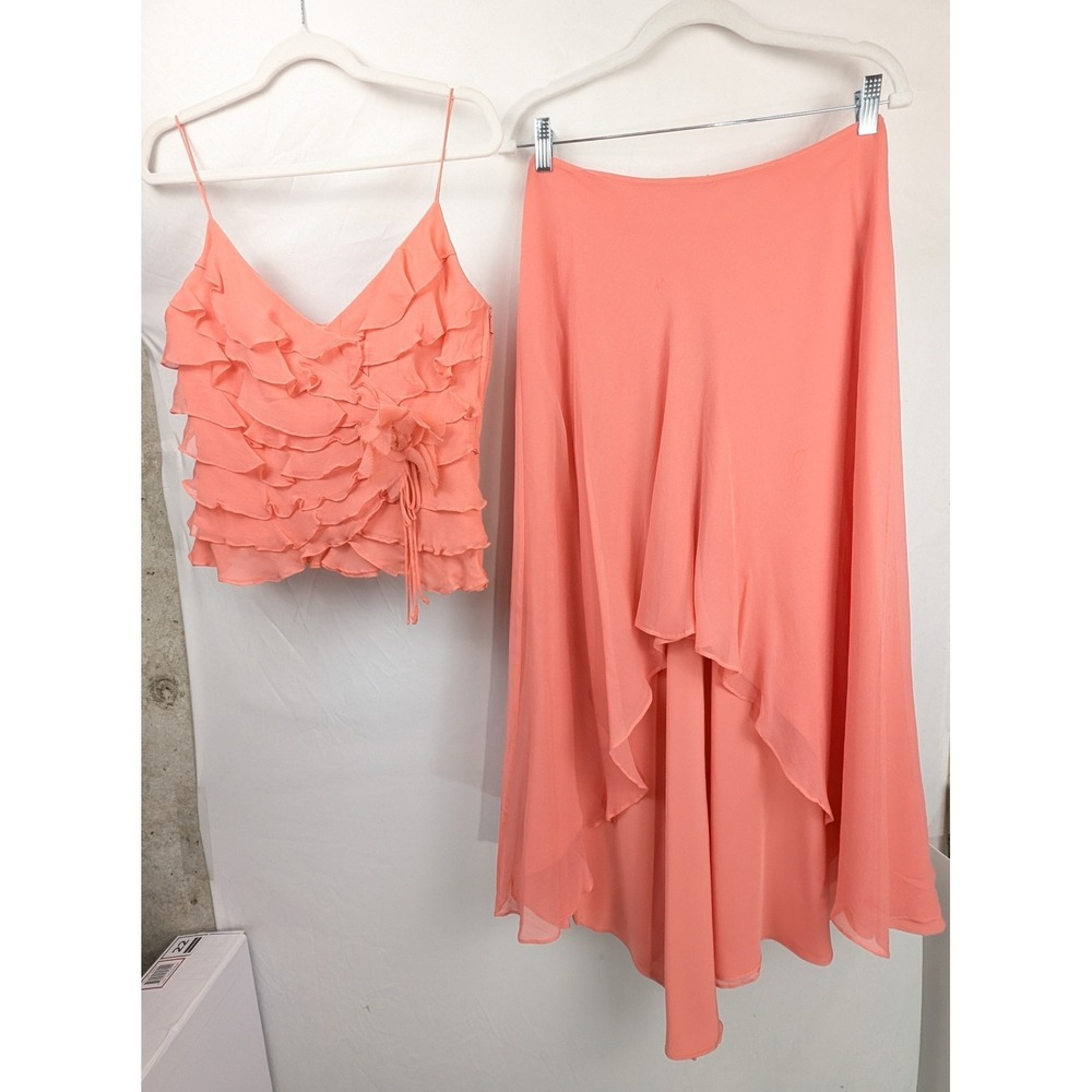 Cache Coral High-Low Ruffle Dress - Picture 2 of 9